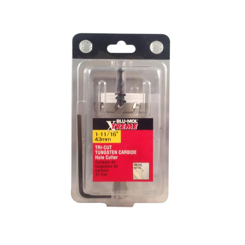 Disston 1-11/16 in. Xtreme Tri-Cut Tungsten Carbide Hole Cutter by BLU-MOL 2 Disston 1-11/16 in. Xtreme Tri-Cut Tungsten Carbide Hole Cutter by BLU-MOL - Image 2
