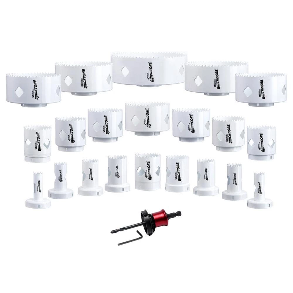 Disston QuickCore Top 20 Hole Saw Sizes Kit (22-Piece) by BLU-MOL 1 Disston QuickCore Top 20 Hole Saw Sizes Kit (22-Piece) by BLU-MOL