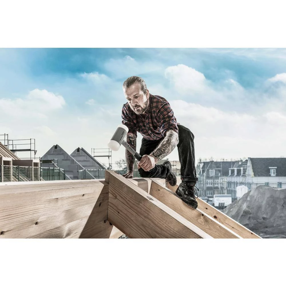 Supercraft 30 Dead Blow 1.29 lbs. Nylon Hammer with 11.61 Metal Handle Rubber Grip by Halder 2 Supercraft 30 Dead Blow 1.29 lbs. Nylon Hammer with 11.61 Metal Handle Rubber Grip by Halder - Image 2