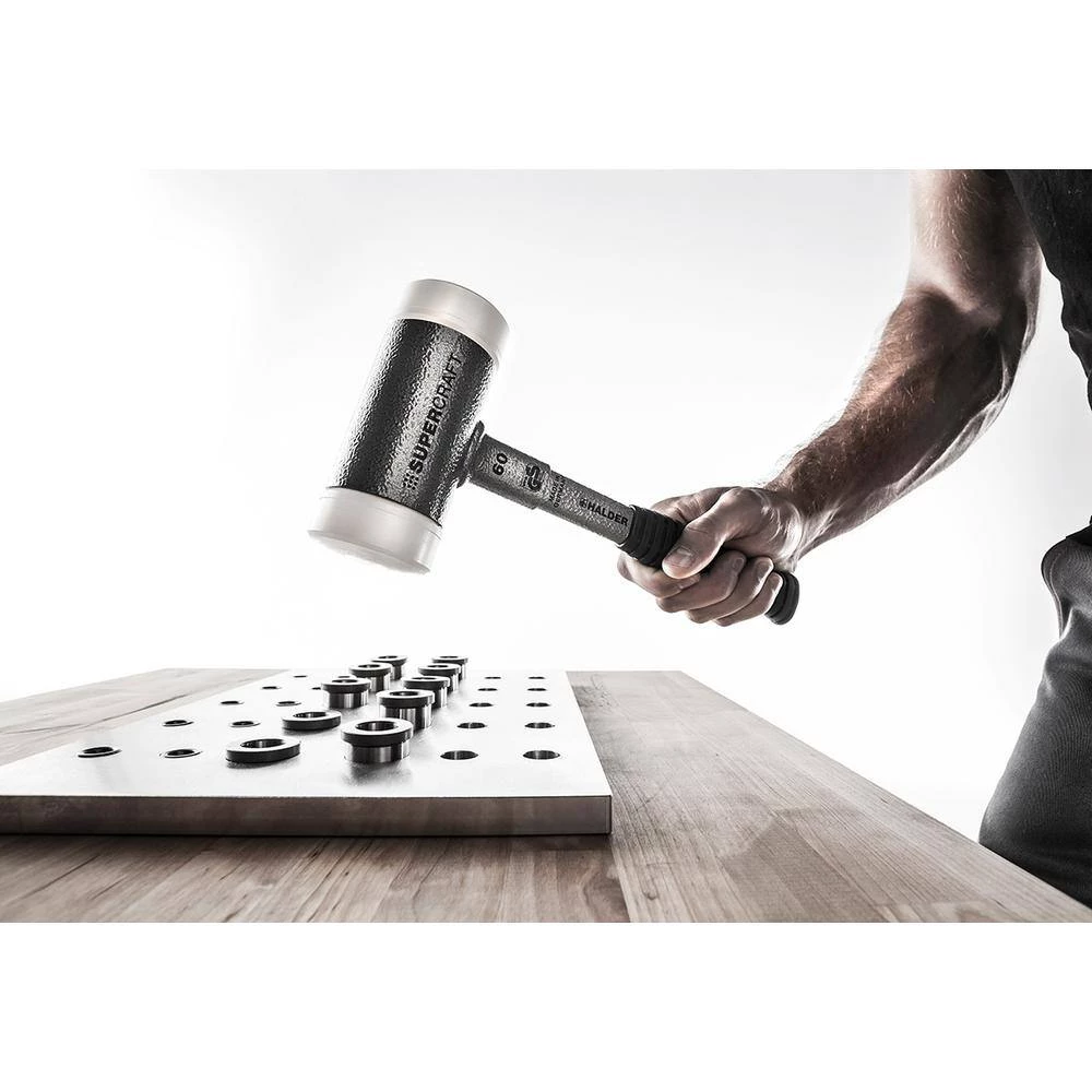 Supercraft 30 Dead Blow 1.29 lbs. Nylon Hammer with 11.61 Metal Handle Rubber Grip by Halder 3 Supercraft 30 Dead Blow 1.29 lbs. Nylon Hammer with 11.61 Metal Handle Rubber Grip by Halder - Image 3