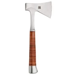 2.2 lbs. Hand Axe with 14.57 in. Steel Handle Leather Grip by Halder