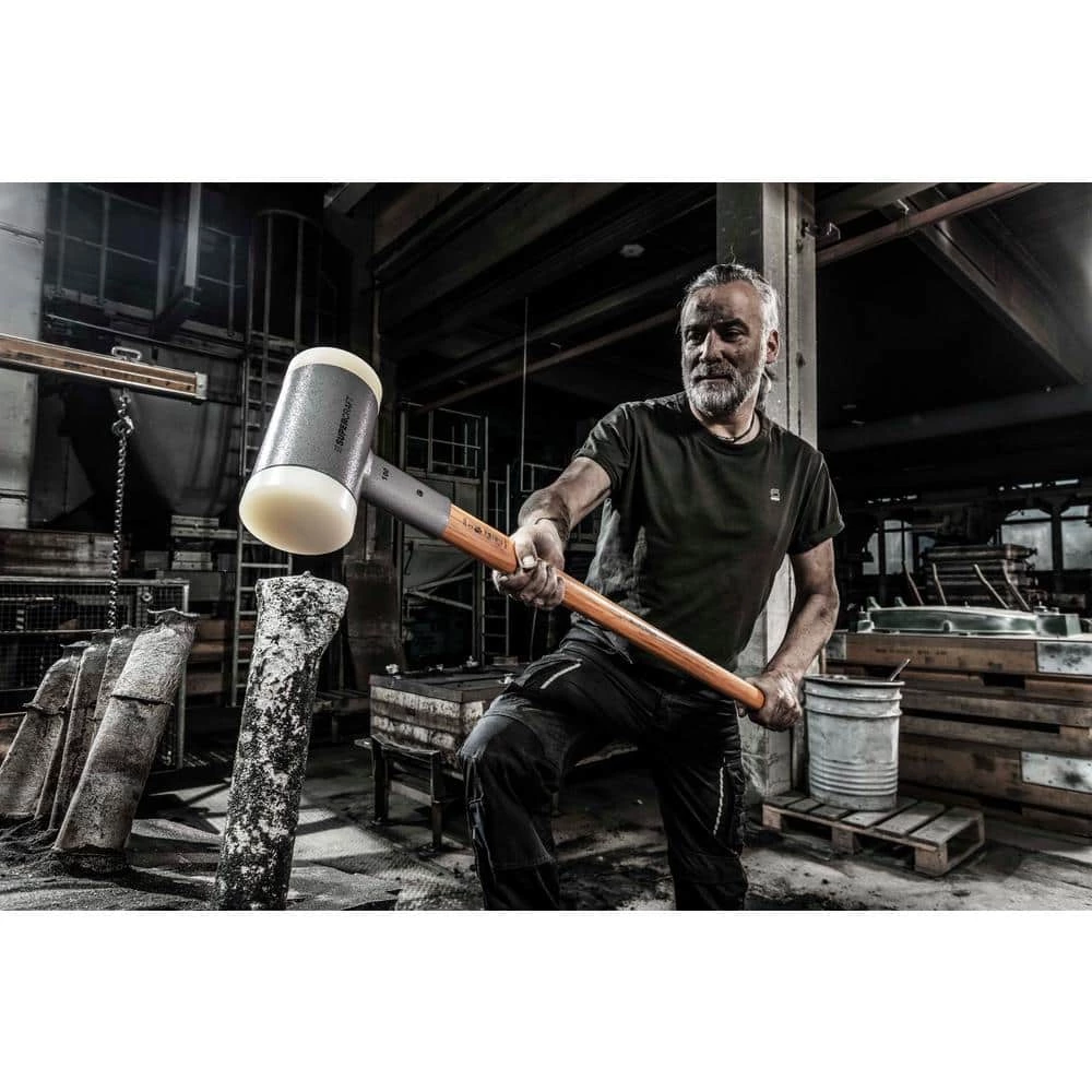 Supercraft Dead Blow 20.5 lbs. Nylon Sledgehammer with 39.37 in. Hickory Handle by Halder 6 Supercraft Dead Blow 20.5 lbs. Nylon Sledgehammer with 39.37 in. Hickory Handle by Halder - Image 6