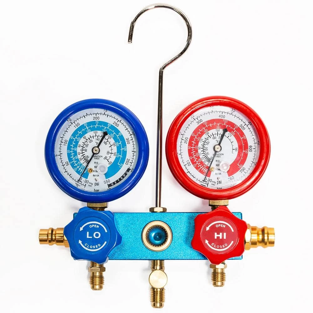 HVAC R134A R12 R22 R404A R407C R502 A/C Diagnostic Manifold Gauge Kit for Charging Refrigeration by STARK USA 2 HVAC R134A R12 R22 R404A R407C R502 A/C Diagnostic Manifold Gauge Kit for Charging Refrigeration by STARK USA - Image 2