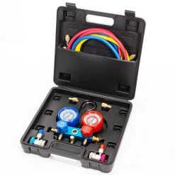 HVAC R134A R12 R22 R404A R407C R502 A/C Diagnostic Manifold Gauge Kit for Charging Refrigeration by STARK USA 11 HVAC R134A R12 R22 R404A R407C R502 A/C Diagnostic Manifold Gauge Kit for Charging Refrigeration by STARK USA -Industrial Tools Sales stark usa air compressor parts 26009 h fa 1000