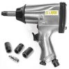 1/2 in. Drive Air Impact Wrench Gun Extended Anvil with 3 Socket Set by STARK USA