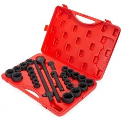 3/4 in. Jumbo Flank Drive Impact Socket Ratchet Set 6 Points MM SAE Metric (22-Piece) by STARK USA