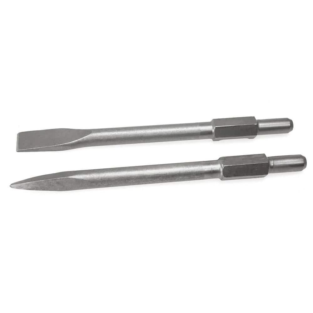 16 in. Flat and Point Bit Chisel and 1-1/8 in. Steel Hex Shank for Electric Demolition Jack Hammer (2-Piece) by STARK USA 2 16 in. Flat and Point Bit Chisel and 1-1/8 in. Steel Hex Shank for Electric Demolition Jack Hammer (2-Piece) by STARK USA - Image 2