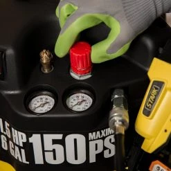 6 Gal. 150 PSI Portable Electric Pancake Air Compressor by STARK USA 13 6 Gal. 150 PSI Portable Electric Pancake Air Compressor by STARK USA -Industrial Tools Sales stark usa portable air compressors 65168 fa 1000