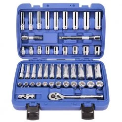 3/8 in. Drive Socket Set (SAE/MM) 90T Ratchet Extension Bar 6pt Socket Set (47-Pieces) by STARK USA -Industrial Tools Sales stark usa ratchet socket sets 35301 1f 1000