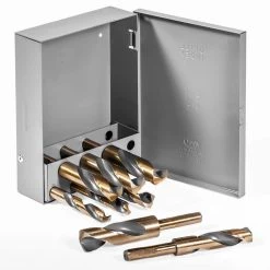 ELITE Titanium HHS Silver and Deming Drill Bit Set (8-Piece) by STARK USA