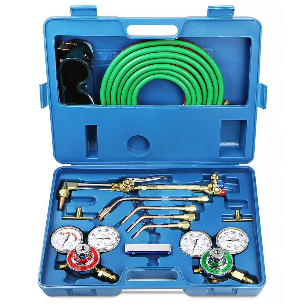 Cut Welder Kit with Torch, Oxygen and Acetylene Regulators, 3/16 in. x 15 ft. Hose, Victor Type Cutting Welding Brazing by STARK USA 5 Cut Welder Kit with Torch, Oxygen and Acetylene Regulators, 3/16 in. x 15 ft. Hose, Victor Type Cutting Welding Brazing by STARK USA - Image 5
