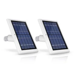 Solar Panel Compatible with Ring Spotlight Cam Battery and Ring Stick Up Cam Battery (2 Pack, White) by Wasserstein