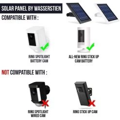 Solar Panel Compatible with Ring Spotlight Cam Battery and Ring Stick Up Cam Battery (2 Pack, White) by Wasserstein 12 Solar Panel Compatible with Ring Spotlight Cam Battery and Ring Stick Up Cam Battery (2 Pack, White) by Wasserstein -Industrial Tools Sales wasserstein home safety accessories 4897080227412 fa 1000