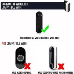 35° to 55° Horizontal Wedge Wall Mount Compatible with Arlo Essential Wire-Free Doorbell by Wasserstein 13 35° to 55° Horizontal Wedge Wall Mount Compatible with Arlo Essential Wire-Free Doorbell by Wasserstein -Industrial Tools Sales wasserstein home safety accessories arloessdbhorwedgeus 76 1000