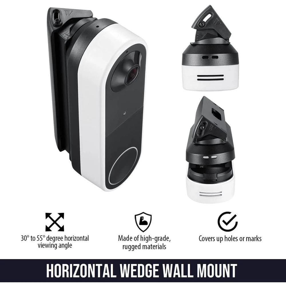 35° to 55° Horizontal Wedge Wall Mount Compatible with Arlo Essential Wire-Free Doorbell by Wasserstein 2 35° to 55° Horizontal Wedge Wall Mount Compatible with Arlo Essential Wire-Free Doorbell by Wasserstein - Image 2