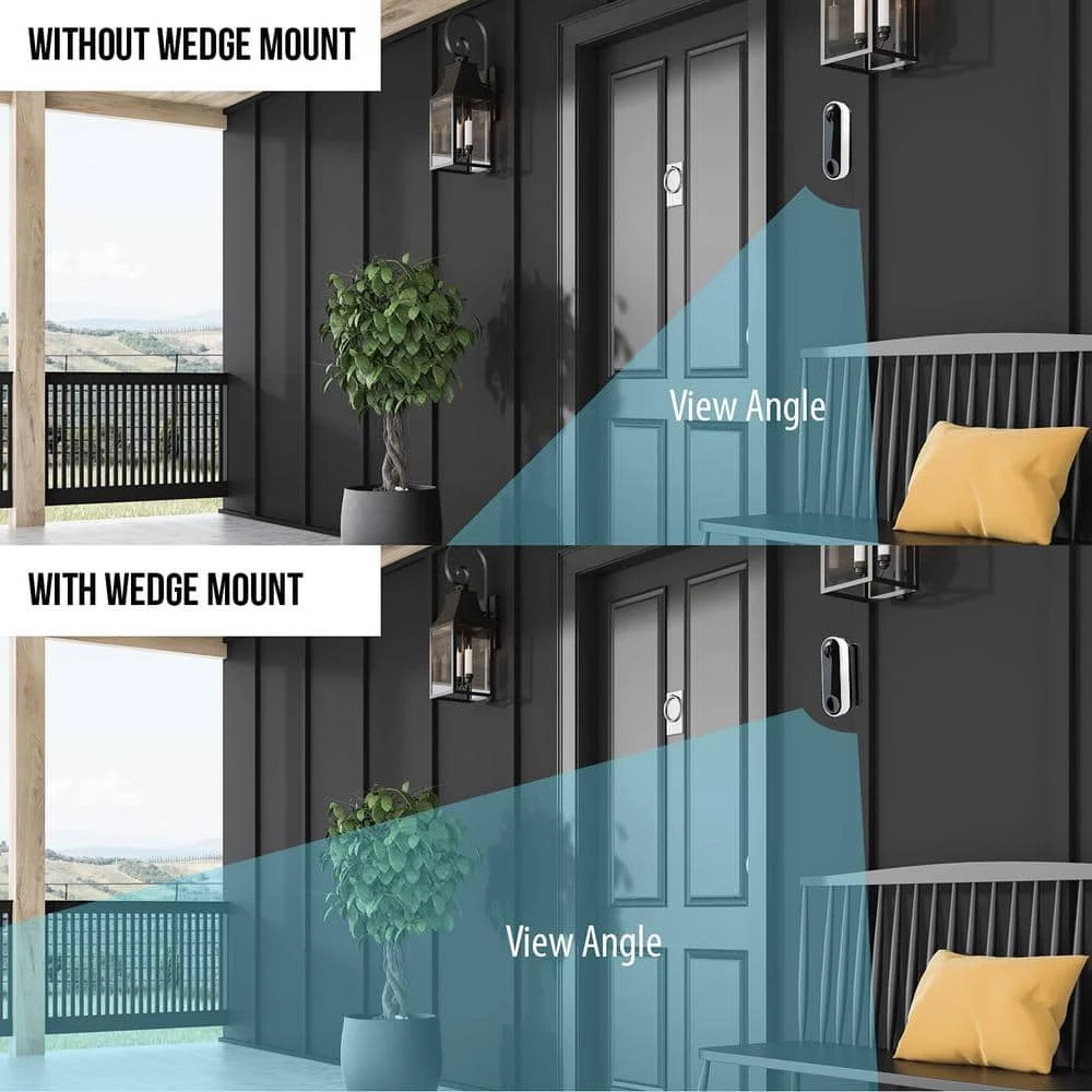 35° to 55° Horizontal Wedge Wall Mount Compatible with Arlo Essential Wire-Free Doorbell by Wasserstein 6 35° to 55° Horizontal Wedge Wall Mount Compatible with Arlo Essential Wire-Free Doorbell by Wasserstein - Image 6