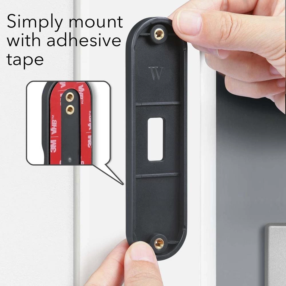 No-Drill Mount for Arlo Essential Wireless Video Doorbell - Avoid Drilling and Protect Your Walls by Wasserstein 2 No-Drill Mount for Arlo Essential Wireless Video Doorbell - Avoid Drilling and Protect Your Walls by Wasserstein - Image 2