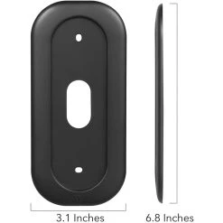 Wall Plate Compatible with Arlo Essential Wire-Free Video Doorbell in Black by Wasserstein -Industrial Tools Sales wasserstein home safety accessories arloessdbwallplateus 4f 1000