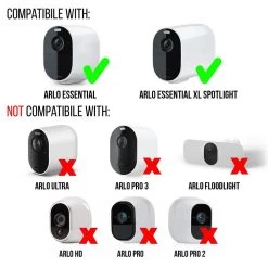 Solar Panel Compatible with Arlo Essential Spotlight and XL Spotlight Camera Only with 13.1 ft. Cable in Black (3-Pack) by Wasserstein -Industrial Tools Sales wasserstein home safety accessories arloessentialsolarblk3pus 76 1000