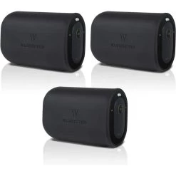 Silicone Case for Arlo Pro 4 XL Rechargeable Battery Housing Black Waterproof Case for Security Cam (3-Pack) by Wasserstein