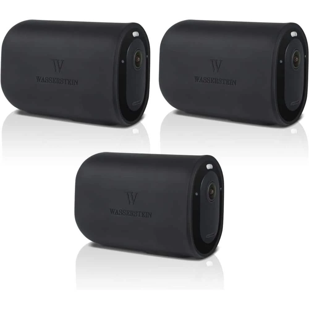 Silicone Case for Arlo Pro 4 XL Rechargeable Battery Housing Black Waterproof Case for Security Cam (3-Pack) by Wasserstein 1 Silicone Case for Arlo Pro 4 XL Rechargeable Battery Housing Black Waterproof Case for Security Cam (3-Pack) by Wasserstein