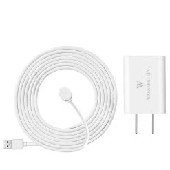 Arlo Ultra/Ultra 2 and Pro 3/Pro 4 Outdoor 16 ft. White Magnetic Charging Cable with Quick Charge Power Adapter (2-Pack) by Wasserstein -Industrial Tools Sales wasserstein home safety accessories arloultraoutcaqc16ftwht2pusn 1f 1000