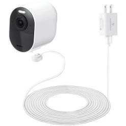 Arlo Ultra/Ultra 2 and Pro 3/Pro 4 Outdoor 25 ft. Magnetic Charging Cable with Quick Charge Power Adapter (White) by Wasserstein