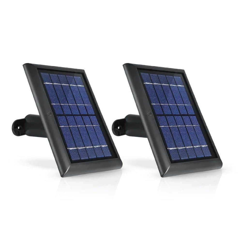 Solar Panel Compatible with Arlo Ultra/Ultra 2, Pro 3/Pro 4 and Arlo Floodlight Only with 13 ft. Cable (2-Pack, Black) by Wasserstein 1 Solar Panel Compatible with Arlo Ultra/Ultra 2, Pro 3/Pro 4 and Arlo Floodlight Only with 13 ft. Cable (2-Pack, Black) by Wasserstein
