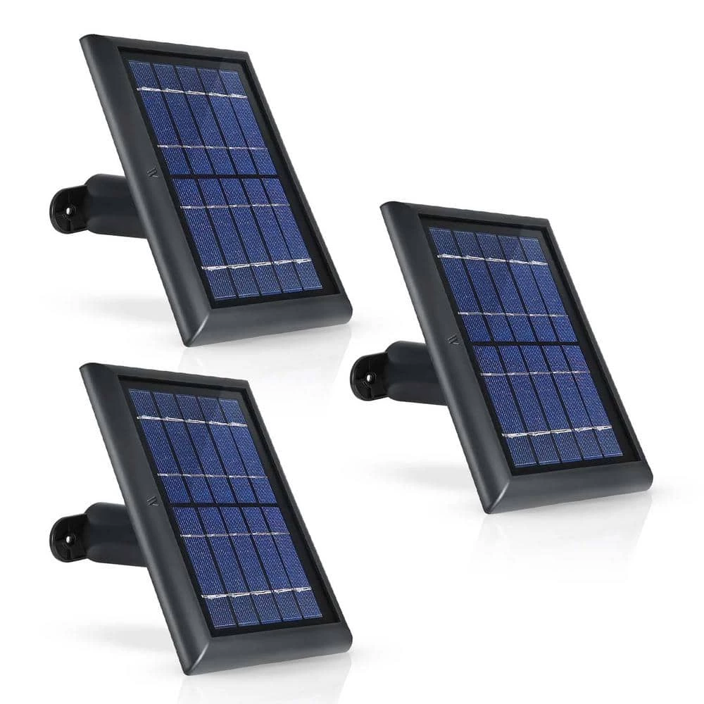 Solar Panel Compatible with Arlo Ultra/Ultra 2, Pro 3/Pro 4 and Arlo Floodlight Only with 13 ft. Cable (3-Pack, Black) by Wasserstein 1 Solar Panel Compatible with Arlo Ultra/Ultra 2, Pro 3/Pro 4 and Arlo Floodlight Only with 13 ft. Cable (3-Pack, Black) by Wasserstein