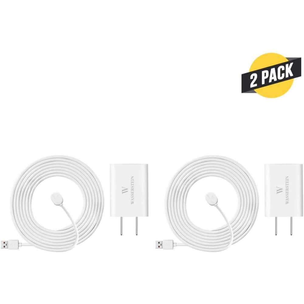 Arlo Ultra/Ultra 2 and Pro 3/Pro 4 Outdoor 25 ft. Magnetic Charging Cable with Quick Charge Power Adapter, White(2-Pack) by Wasserstein 5 Arlo Ultra/Ultra 2 and Pro 3/Pro 4 Outdoor 25 ft. Magnetic Charging Cable with Quick Charge Power Adapter, White(2-Pack) by Wasserstein - Image 5