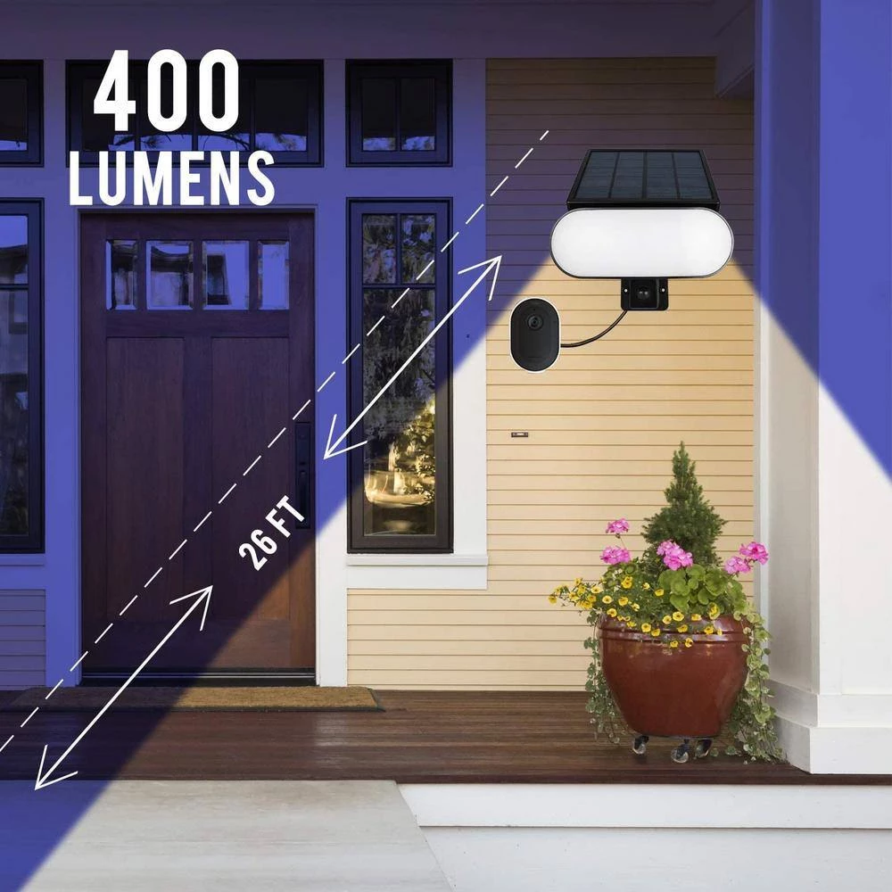 2-In-1 Solar Panel Charger and Security Light for Arlo Pro 3/Pro 4 and Ultra/Ultra 2 Camera Only, Black by Wasserstein 4 2-In-1 Solar Panel Charger and Security Light for Arlo Pro 3/Pro 4 and Ultra/Ultra 2 Camera Only, Black by Wasserstein - Image 4