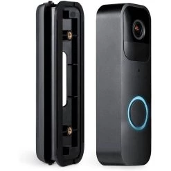 Horizontal Adjustable Angle Mount and Wall Plate for Blink Video Doorbell (Black) - 35° to 55° Adjustment by Wasserstein