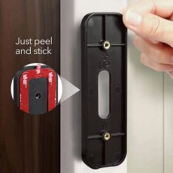 No-Drill Mount for Blink Video Doorbell - Wall Mount/Mounting Bracket for Blink Security Wireless System (Black) by Wasserstein -Industrial Tools Sales wasserstein home safety accessories blinkdbnodrillmntus 1f 1000