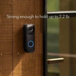 No-Drill Mount for Blink Video Doorbell - Wall Mount/Mounting Bracket for Blink Security Wireless System (Black) by Wasserstein -Industrial Tools Sales wasserstein home safety accessories blinkdbnodrillmntus 44 1000