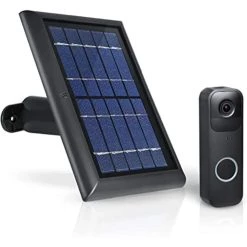 Solar Panel Compatible with Blink Video Doorbell - Solar Power for Your Blink Video Doorbell (Black) by Wasserstein