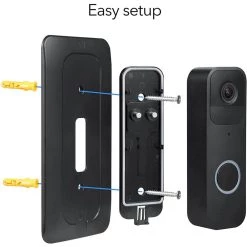 Wall Plate for Blink Video Doorbell - Easy Mounting for Your Blink Video Doorbell Camera (Black) by Wasserstein 11 Wall Plate for Blink Video Doorbell - Easy Mounting for Your Blink Video Doorbell Camera (Black) by Wasserstein -Industrial Tools Sales wasserstein home safety accessories blinkdbwallplateblkus 44 1000