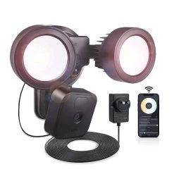 3-in-1 Plugged-In Smart Floodlight, Charger and Mount Compatible with Blink Outdoor & Blink XT2 Camera by Wasserstein