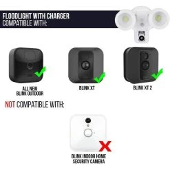 3-in-1 Floodlight, Charger and Mount for Blink Outdoor, Blink XT and Blink XT2 Camera (White) (Camera Not Included) by Wasserstein 14 3-in-1 Floodlight, Charger and Mount for Blink Outdoor, Blink XT and Blink XT2 Camera (White) (Camera Not Included) by Wasserstein -Industrial Tools Sales wasserstein home safety accessories blinkxtfldlightwhtus fa 1000