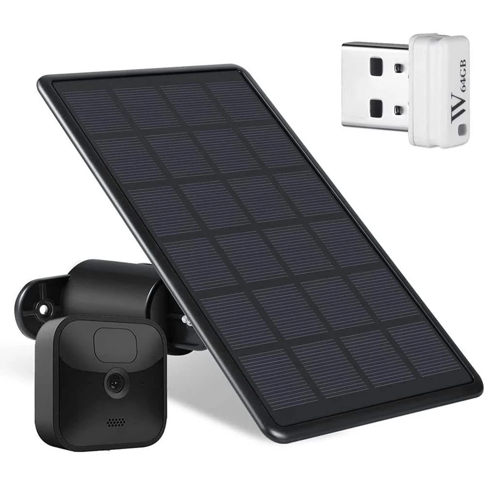 Solar Panel for Blink Outdoor, XT2 and XT with 64GB USB Flash Drive (Blink Camera NOT Included) by Wasserstein 1 Solar Panel for Blink Outdoor, XT2 and XT with 64GB USB Flash Drive (Blink Camera NOT Included) by Wasserstein