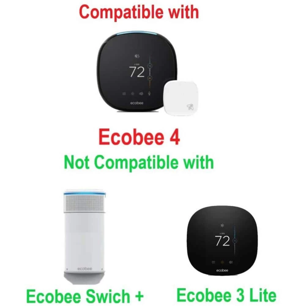 Aluminum-Alloy Metal Wall Plate Mount for ECOBEE 4 Smart Wi-Fi Thermostat in Black by Wasserstein 6 Aluminum-Alloy Metal Wall Plate Mount for ECOBEE 4 Smart Wi-Fi Thermostat in Black by Wasserstein - Image 6