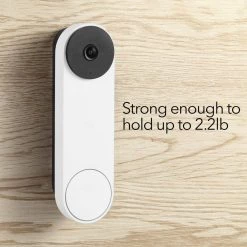 No-Drill Mount for Google Nest Doorbell (battery) - Avoid Drilling and Protect Your Walls by Wasserstein -Industrial Tools Sales wasserstein home safety accessories googledbnodrillmntus 44 1000