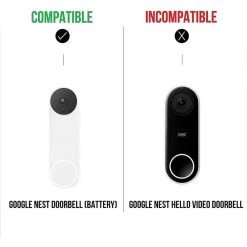 No-Drill Mount for Google Nest Doorbell (battery) - Avoid Drilling and Protect Your Walls by Wasserstein -Industrial Tools Sales wasserstein home safety accessories googledbnodrillmntus 76 1000