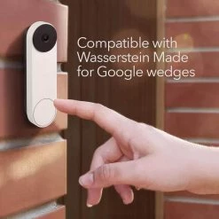 No-Drill Mount for Google Nest Doorbell (battery) - Avoid Drilling and Protect Your Walls by Wasserstein -Industrial Tools Sales wasserstein home safety accessories googledbnodrillmntus fa 1000