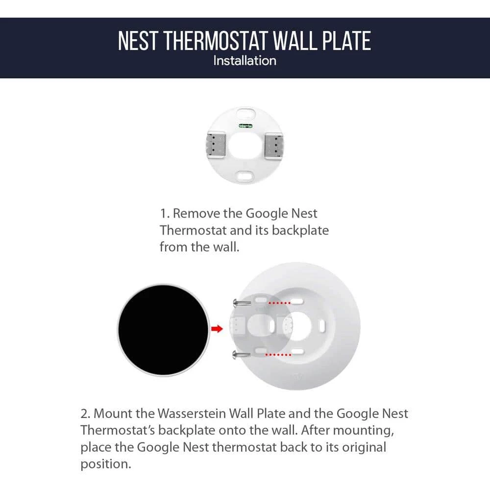5.25 in. White Wall Plate Cover for Google Nest Thermostat 2020 - Elegant Mounting for Your Google Nest Thermostat by Wasserstein 5 5.25 in. White Wall Plate Cover for Google Nest Thermostat 2020 - Elegant Mounting for Your Google Nest Thermostat by Wasserstein - Image 5
