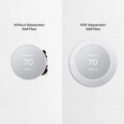 5.25 in. White Wall Plate Cover for Google Nest Thermostat 2020 - Elegant Mounting for Your Google Nest Thermostat by Wasserstein 9 5.25 in. White Wall Plate Cover for Google Nest Thermostat 2020 - Elegant Mounting for Your Google Nest Thermostat by Wasserstein -Industrial Tools Sales wasserstein home safety accessories googlenestwallpltsnowus 4f 1000