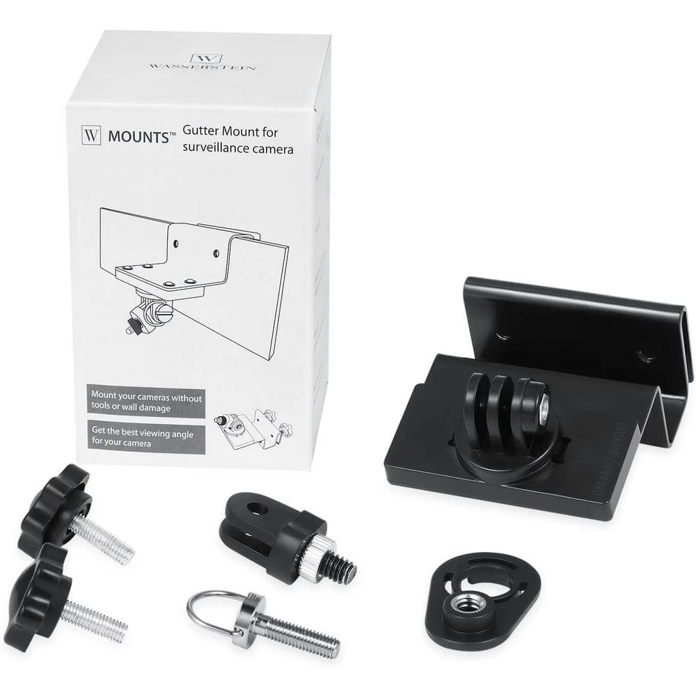 Weatherproof Gutter Mount for Blink Outdoor Blink XT and Blink XT2 Camera with Universal Screw Adapter, Black (3-Pack) by Wasserstein 3 Weatherproof Gutter Mount for Blink Outdoor Blink XT and Blink XT2 Camera with Universal Screw Adapter, Black (3-Pack) by Wasserstein - Image 3