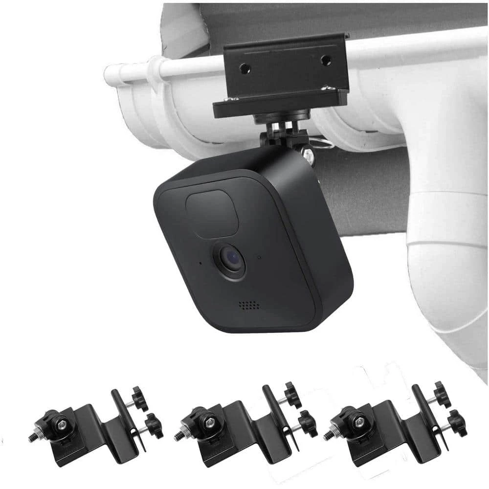 Weatherproof Gutter Mount for Blink Outdoor Blink XT and Blink XT2 Camera with Universal Screw Adapter, Black (3-Pack) by Wasserstein 1 Weatherproof Gutter Mount for Blink Outdoor Blink XT and Blink XT2 Camera with Universal Screw Adapter, Black (3-Pack) by Wasserstein