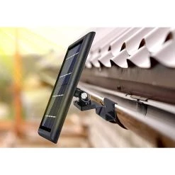 Black Gutter Mount Compatible with Ring, Arlo, Reolink Security Cameras and Compatible Solar Panels (2-Pack) by Wasserstein -Industrial Tools Sales wasserstein home safety accessories guttersolar2blkusa fa 1000