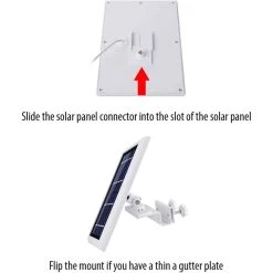 White Gutter Mount Compatible with Ring, Arlo, Reolink Security Cameras and Compatible Solar Panels (3-Pack) by Wasserstein -Industrial Tools Sales wasserstein home safety accessories guttersolar3whtusa 4f 1000