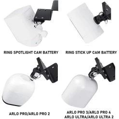 Universal Door Mount for Wyze Cam Outdoor, Arlo Pro/Ultra/Essential, Ring Stick Up/Spotlight Cam, Blink, eufyCam (Black) by Wasserstein -Industrial Tools Sales wasserstein home safety accessories multicompatibledoormntblkus 1f 1000